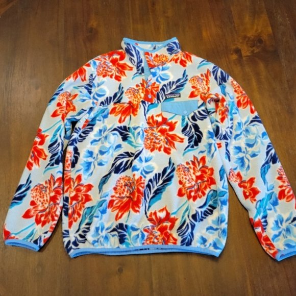 Patagonia Synchilla T-Snap Hawaiian Fleece Medium - Picture 2 of 3